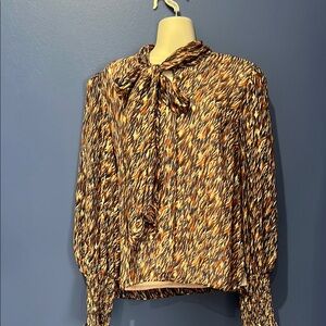 Vince Camuto Multicolor Patterned Women's Top